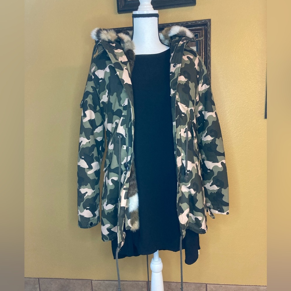 Reason Camo-Print Faux-Fur Anorak - Picture 7 of 8